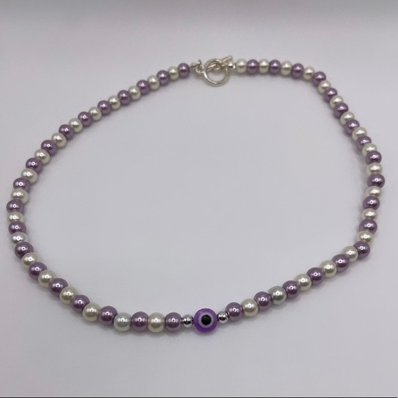 Trendy Evil Eye Y2K Inspired Beaded Necklace - Picture 6 of 6